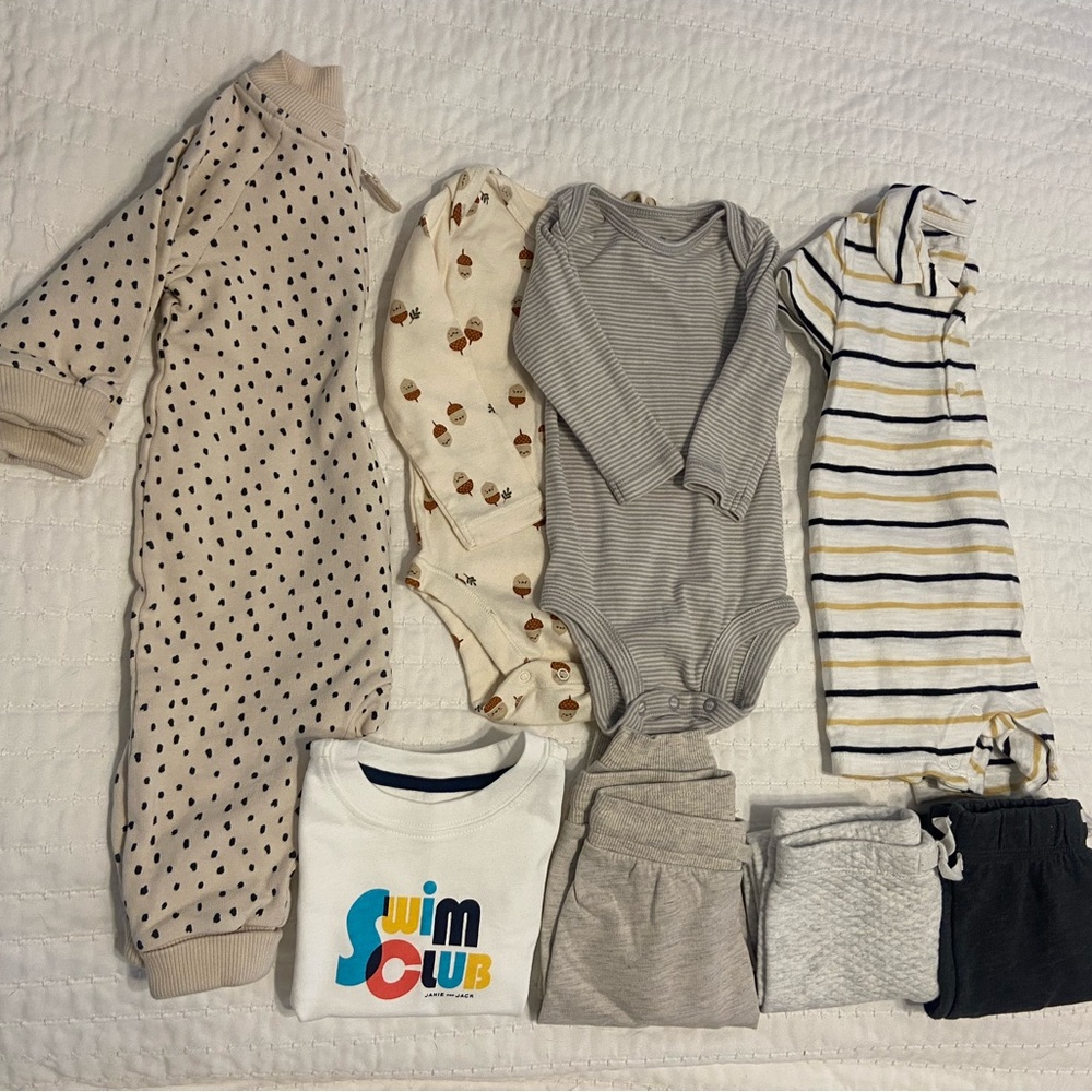 Infant Bundle 6-9 Months All 8 Items Janie & Jack, H&M, Carters